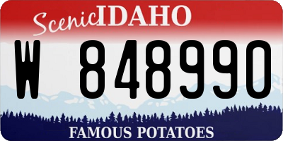 ID license plate W848990