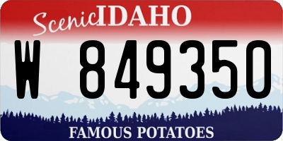 ID license plate W849350