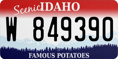 ID license plate W849390