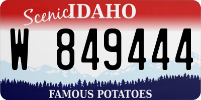 ID license plate W849444