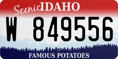 ID license plate W849556