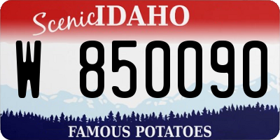 ID license plate W850090
