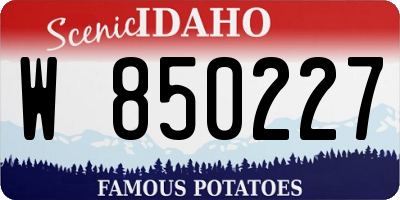ID license plate W850227
