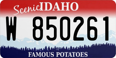 ID license plate W850261