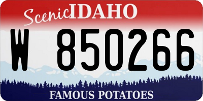 ID license plate W850266