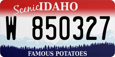 ID license plate W850327