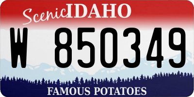 ID license plate W850349