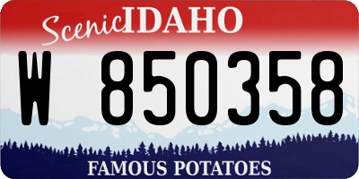 ID license plate W850358