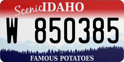 ID license plate W850385