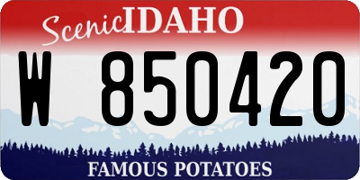 ID license plate W850420