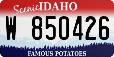 ID license plate W850426