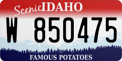 ID license plate W850475