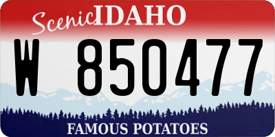 ID license plate W850477