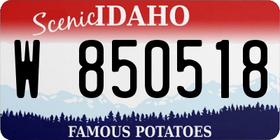 ID license plate W850518
