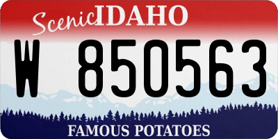 ID license plate W850563