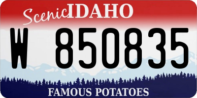 ID license plate W850835