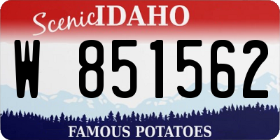 ID license plate W851562