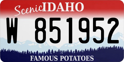 ID license plate W851952