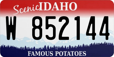 ID license plate W852144