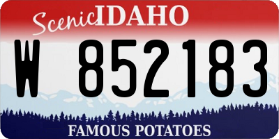 ID license plate W852183