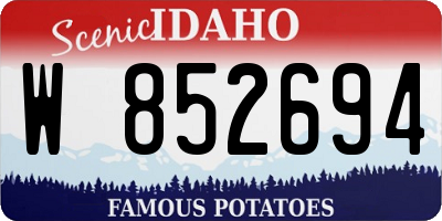 ID license plate W852694