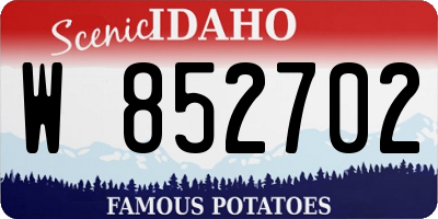 ID license plate W852702