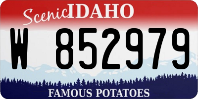 ID license plate W852979