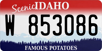 ID license plate W853086