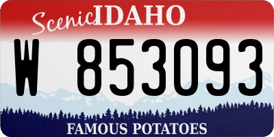 ID license plate W853093
