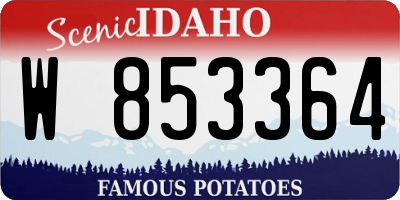 ID license plate W853364