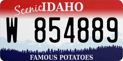 ID license plate W854889
