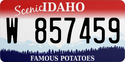 ID license plate W857459
