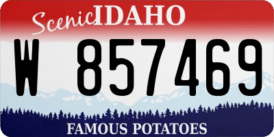 ID license plate W857469