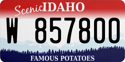 ID license plate W857800