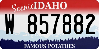 ID license plate W857882