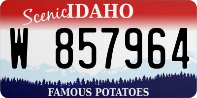 ID license plate W857964