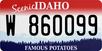 ID license plate W860099