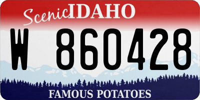 ID license plate W860428