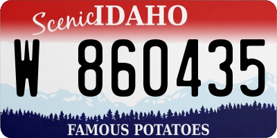 ID license plate W860435