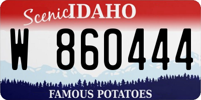 ID license plate W860444