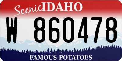 ID license plate W860478