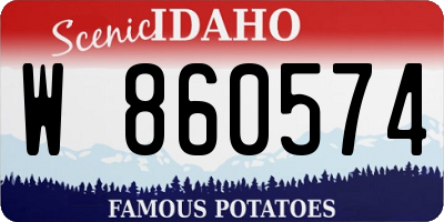 ID license plate W860574
