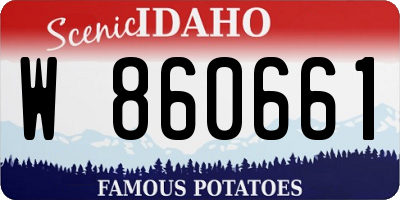ID license plate W860661