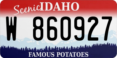 ID license plate W860927