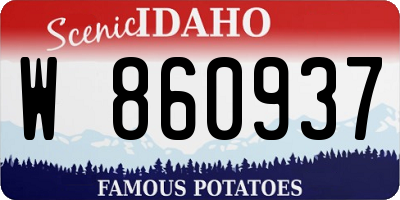 ID license plate W860937