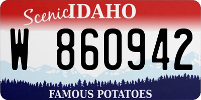 ID license plate W860942