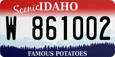 ID license plate W861002