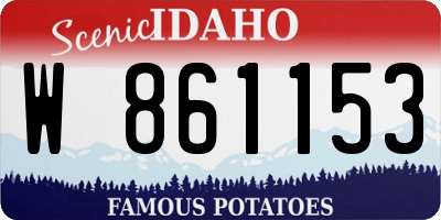 ID license plate W861153