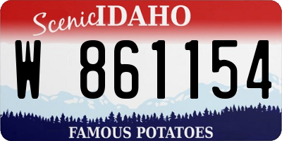 ID license plate W861154