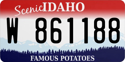 ID license plate W861188